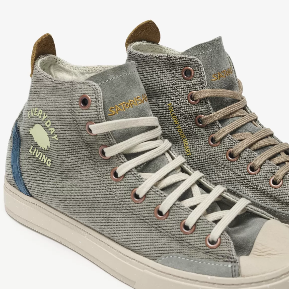 Men Satorisan Trainers-Koto Mid Cotton Vintage